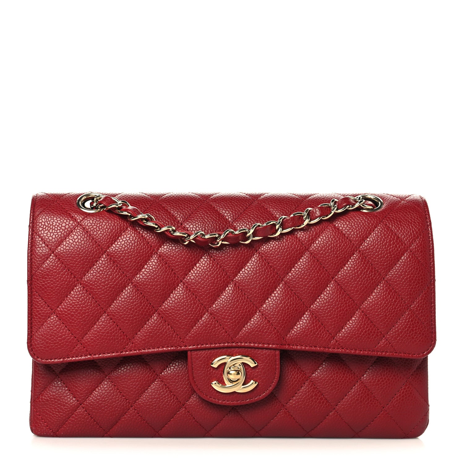 Chanel Caviar Quilted Medium Double Flap Red 1 of 11