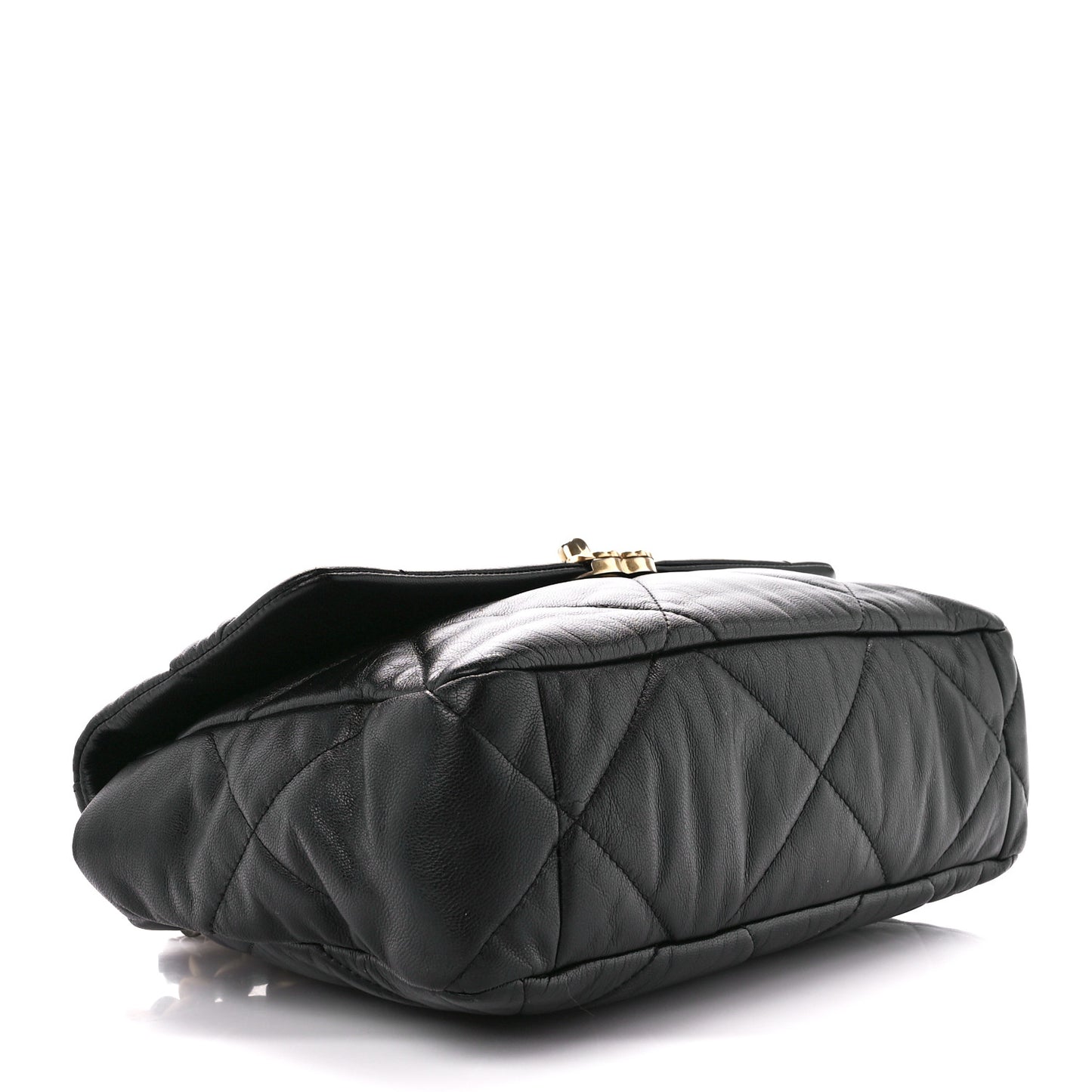 Goatskin Quilted Large Chanel 19 Flap Black