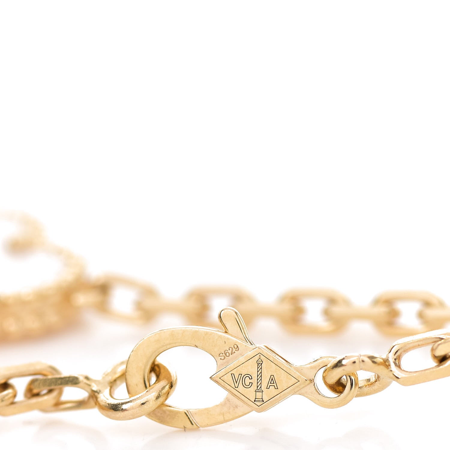 Van Cleef & Arpels 18K Yellow Gold Mother of Pearl 5 Motifs Vintage Alhambra Bracelet 3 of 5