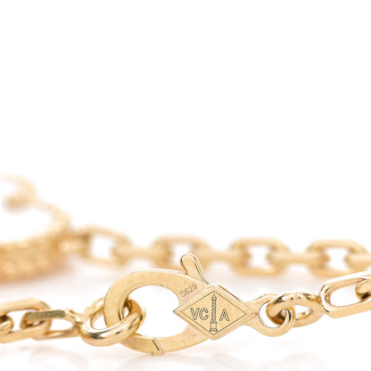 Van Cleef & Arpels 18K Yellow Gold Mother of Pearl 5 Motifs Vintage Alhambra Bracelet 3 of 5
