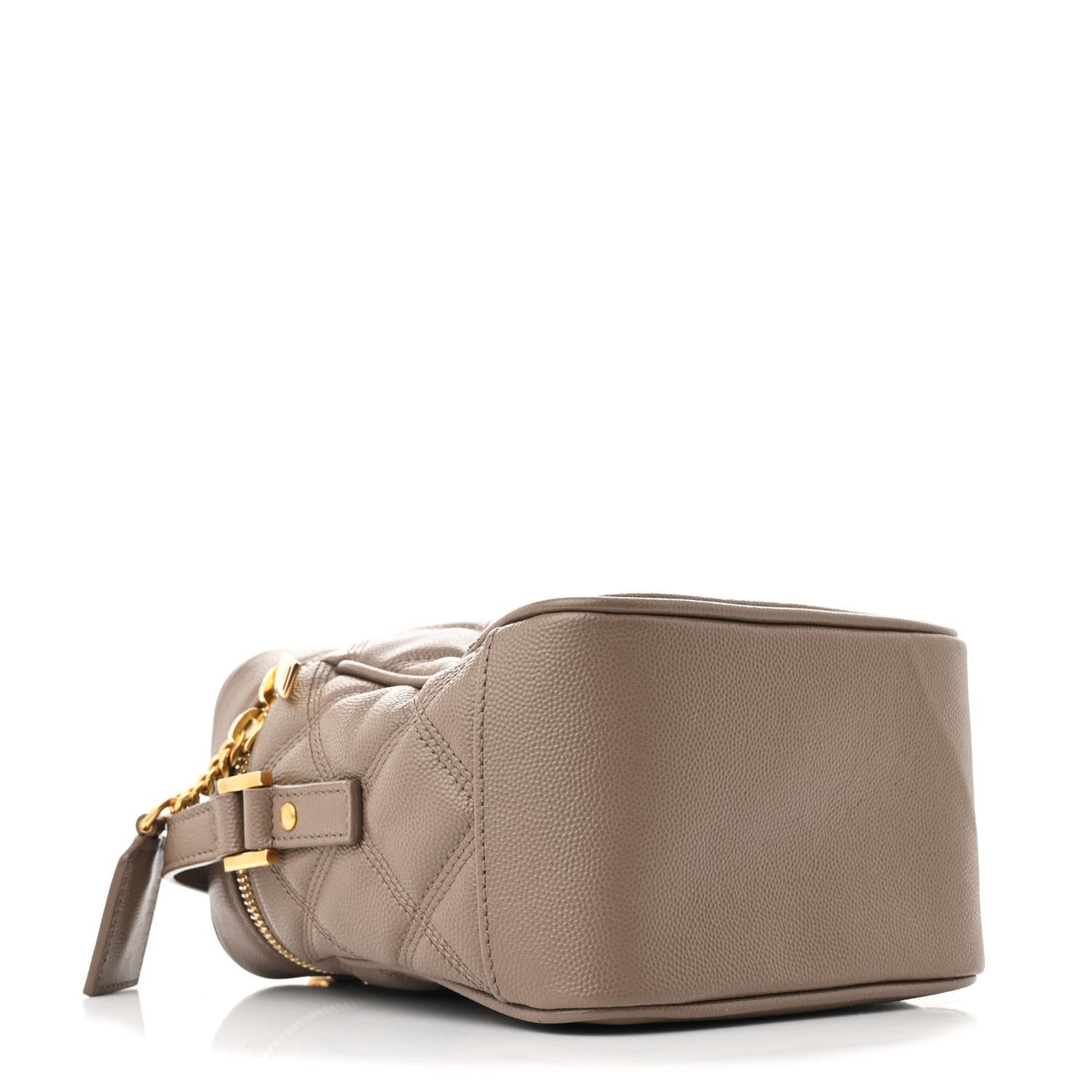 Grain de Poudre Quilted 80's Vanity Bag Dark Beige
