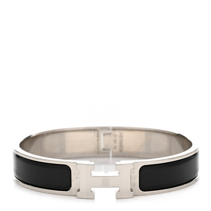 Hermes Enamel Narrow Clic Clac H Bracelet GM Black 1 of 4