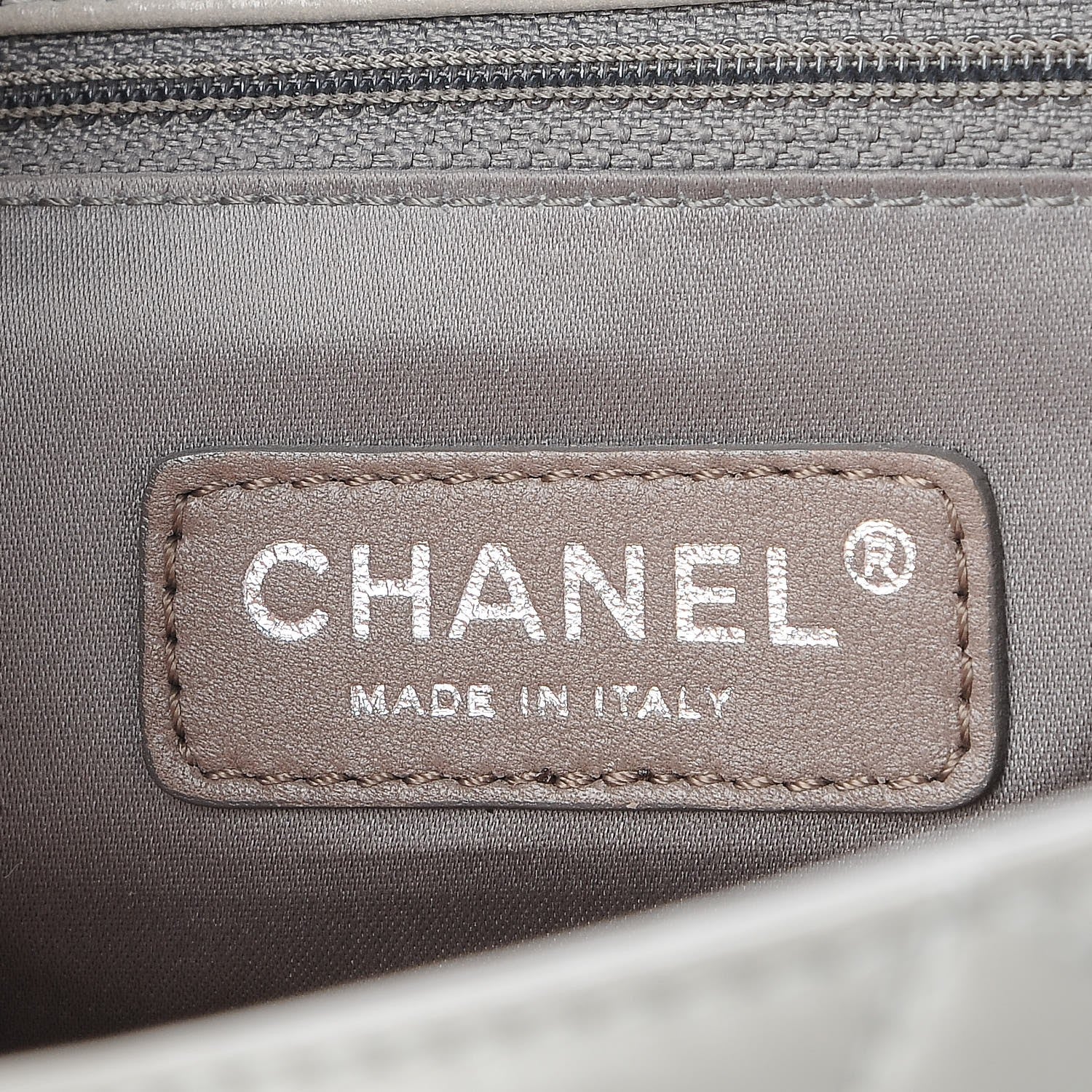 Chanel Glazed Lambskin Quilted North South Large Tote Grey 6 of 11