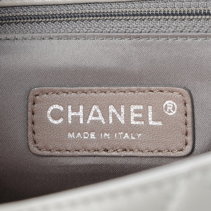 Chanel Glazed Lambskin Quilted North South Large Tote Grey 6 of 11