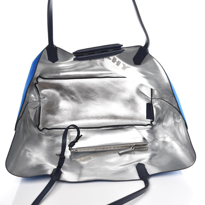 Givenchy Metallic Calfskin Suede Ombre Large Reversible Antigona Tote Blue Silver 9 of 16
