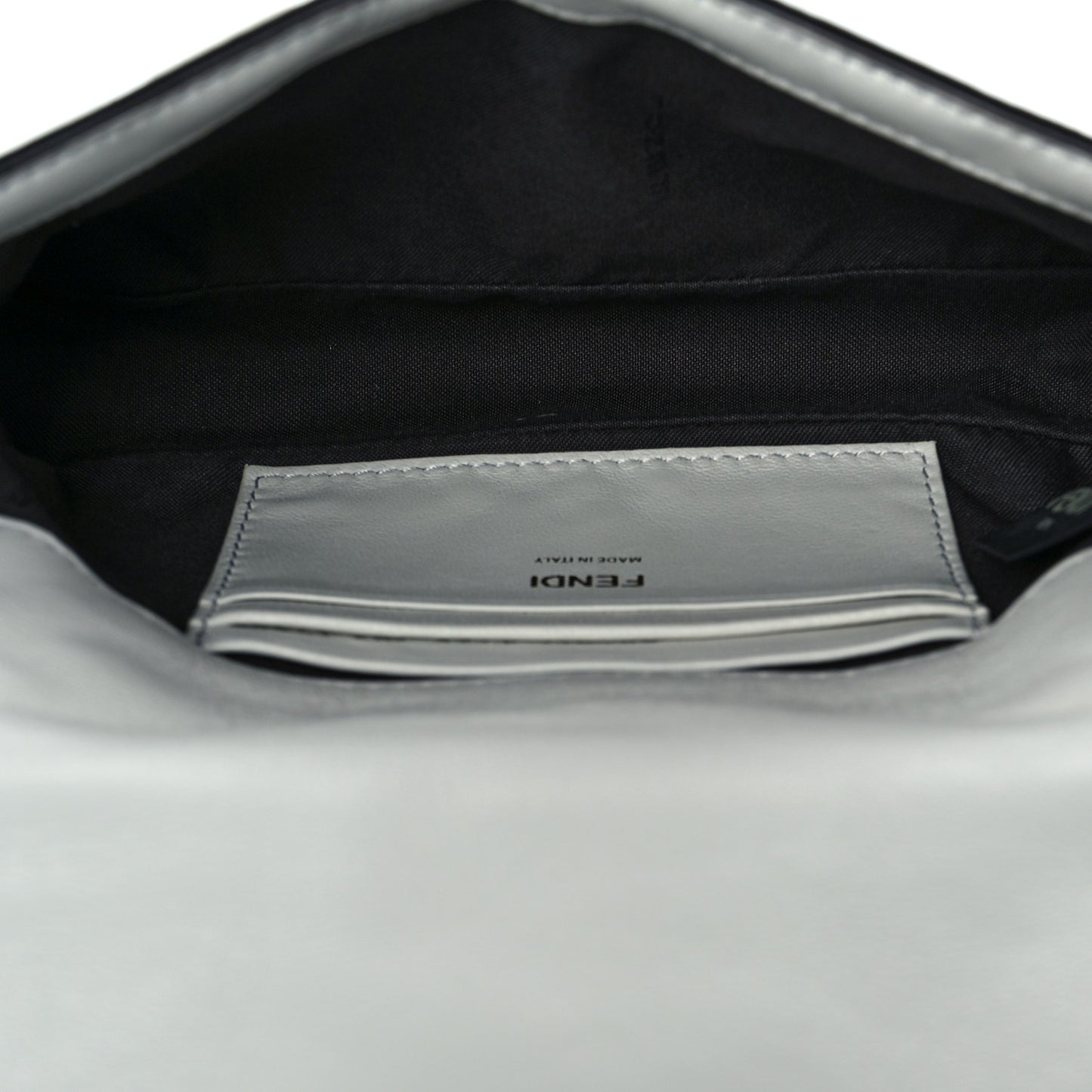 Nappa FF 1974 Embossed Mini Baguette White