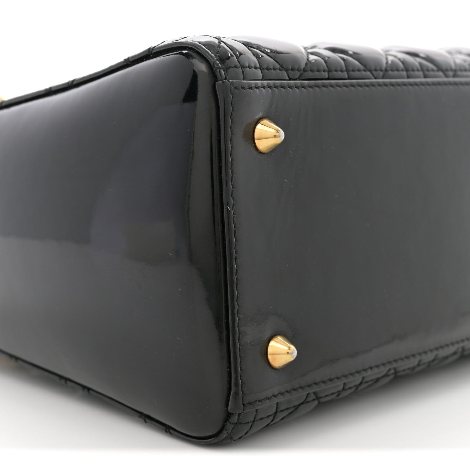 Christian Dior Patent Cannage Medium Lady Dior Black 9 of 10