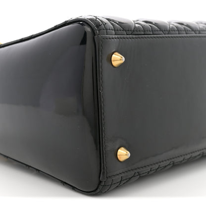 Christian Dior Patent Cannage Medium Lady Dior Black 9 of 10
