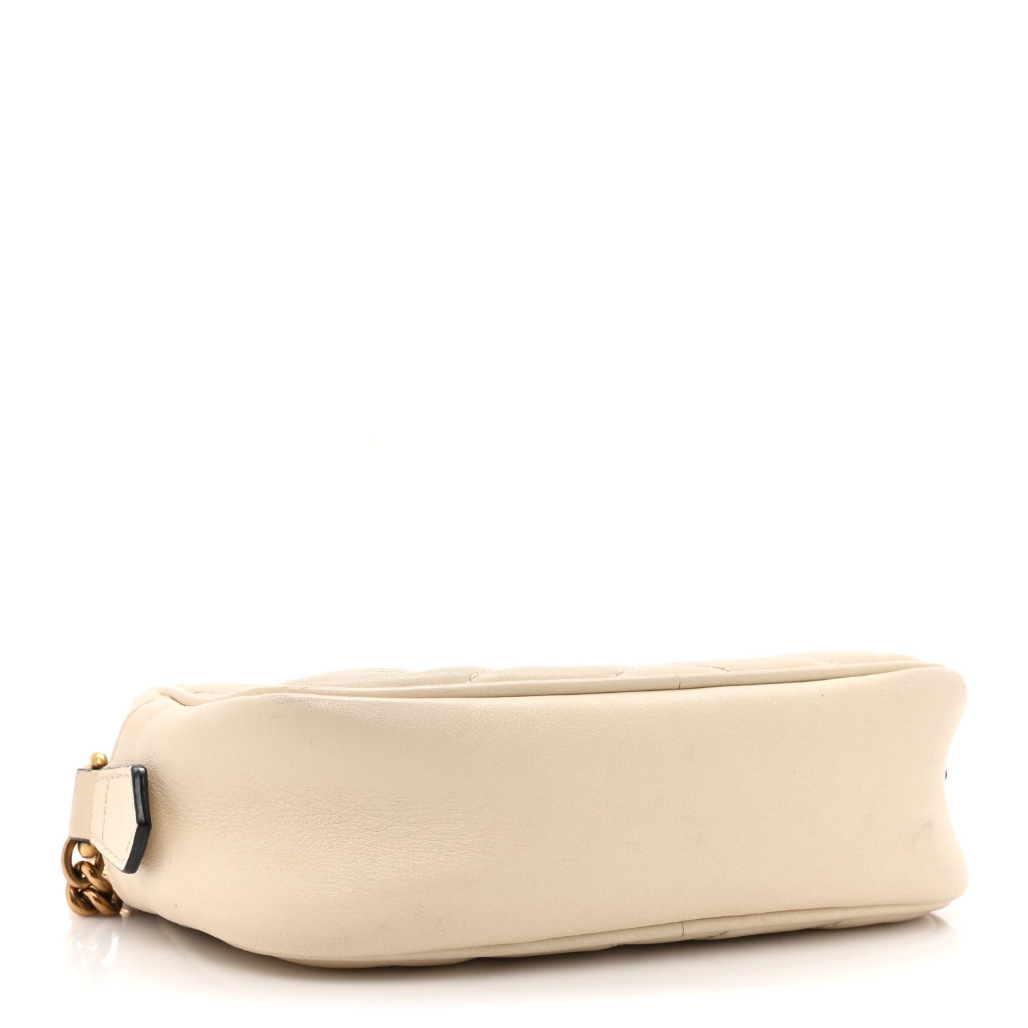 Gucci Calfskin Matelasse Mini GG Marmont Chain Shoulder Bag White 4 of 19