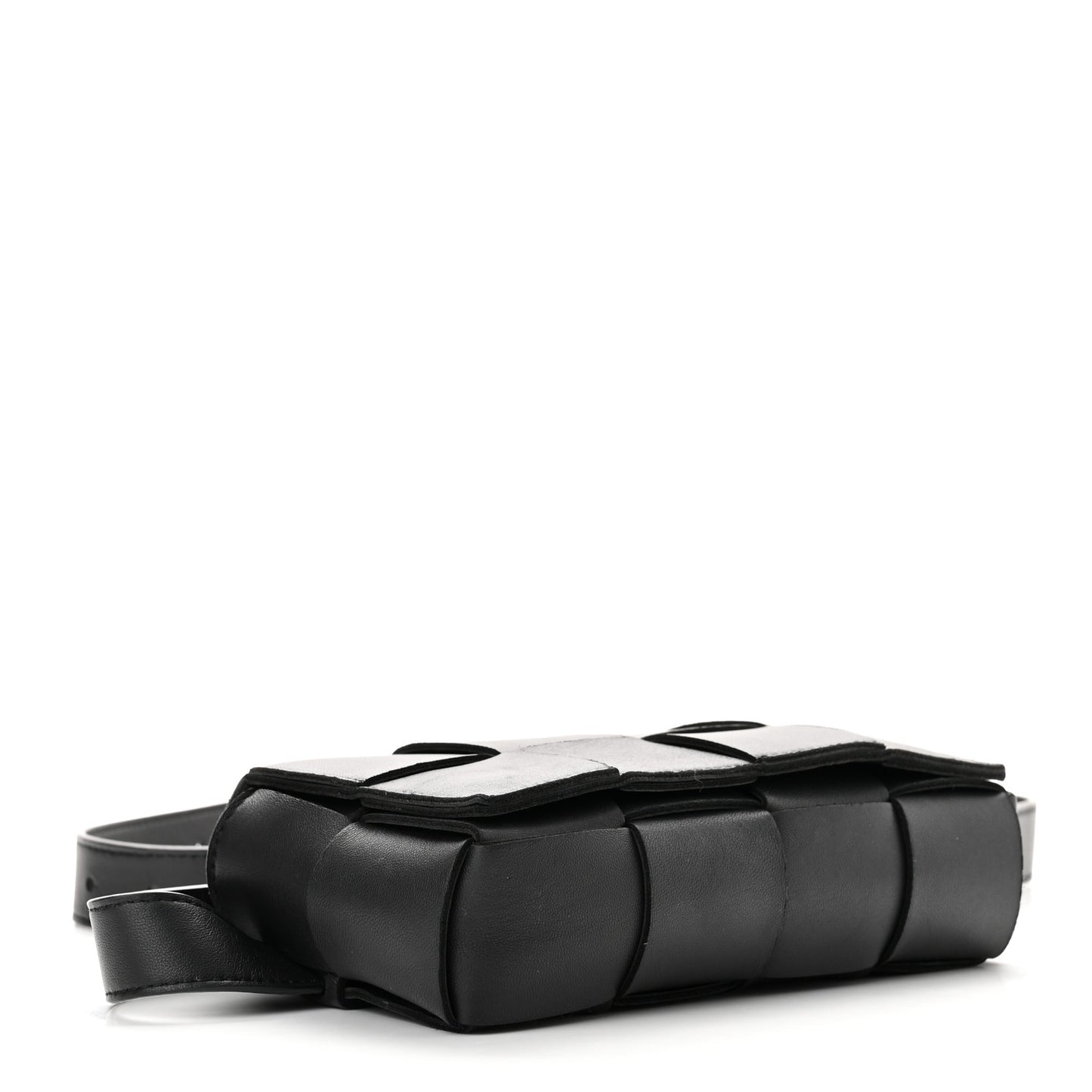 Nappa Maxi Intreccio The Belt Cassette Bag Black