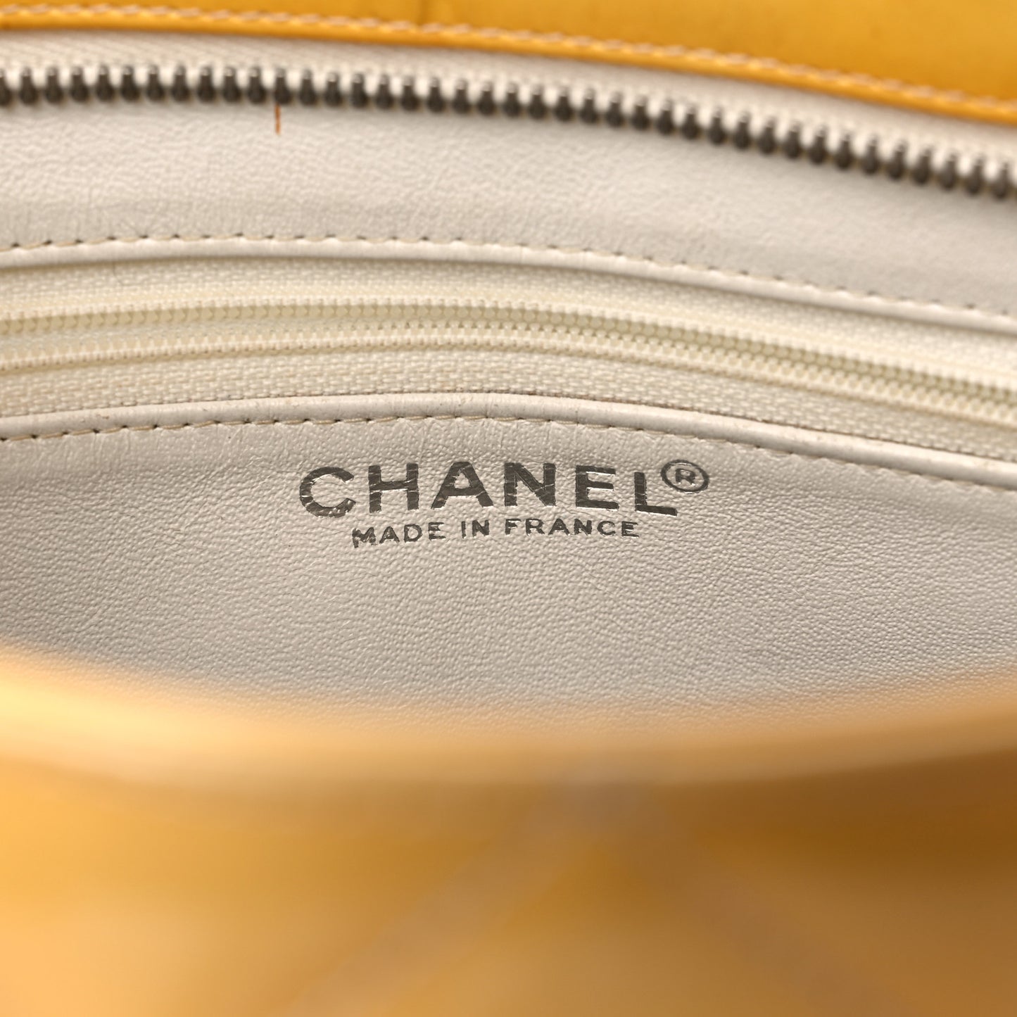 Patent Quilted Medallion Tote Yellow