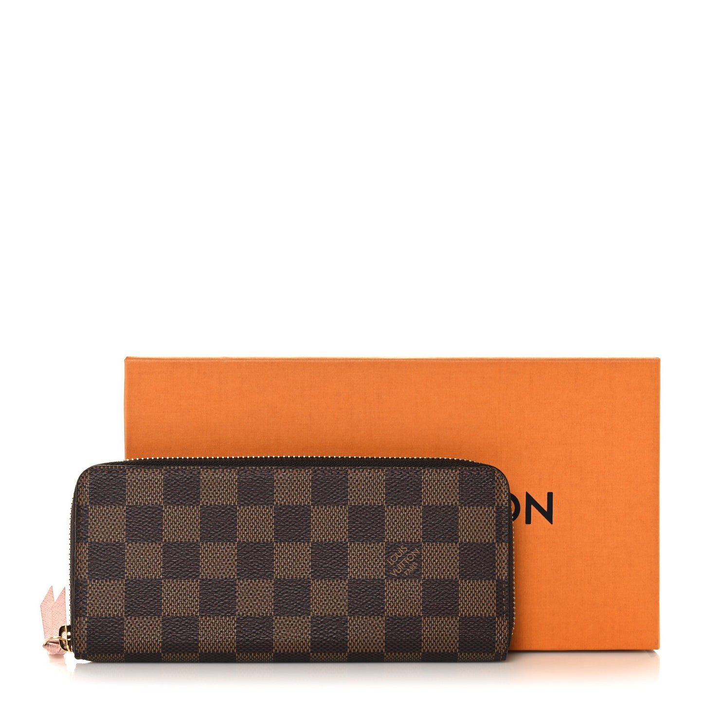 Damier Ebene Clemence Wallet Rose Ballerine