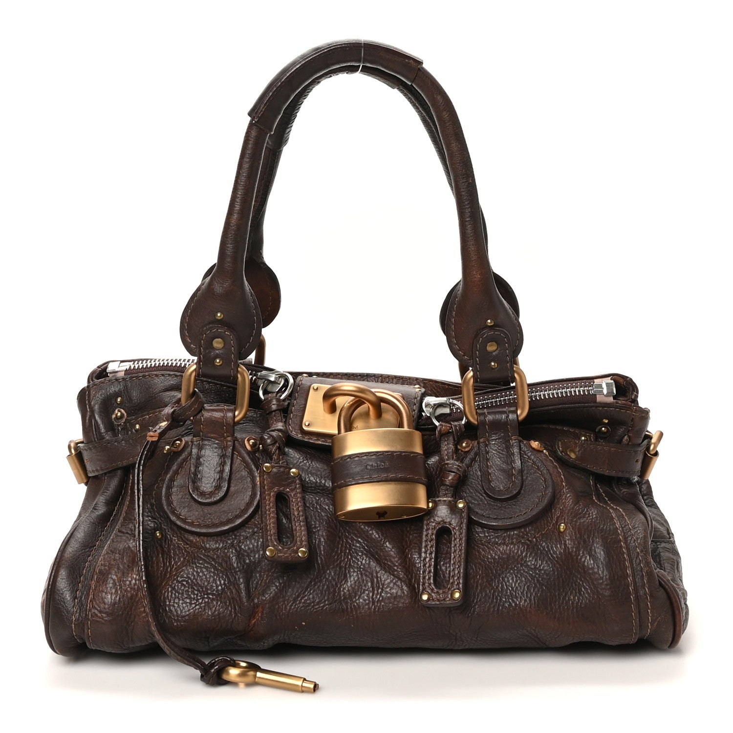 Chloe Calfskin Medium Paddington Satchel Chocolate 1 of 9