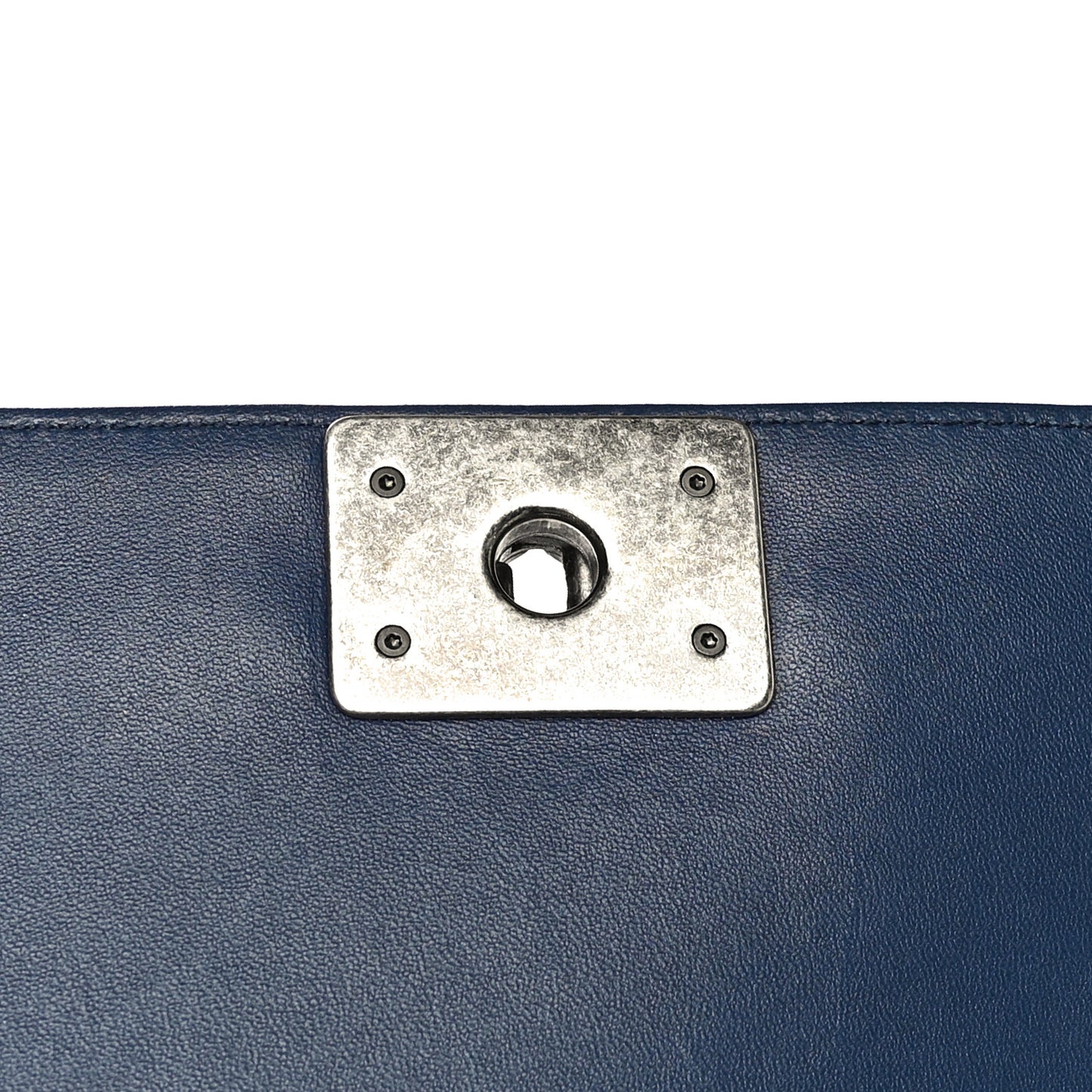 Lambskin Quilted New Medium Boy Flap Navy