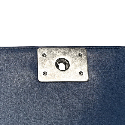 Chanel Lambskin Quilted New Medium Boy Flap Navy 10 of 17