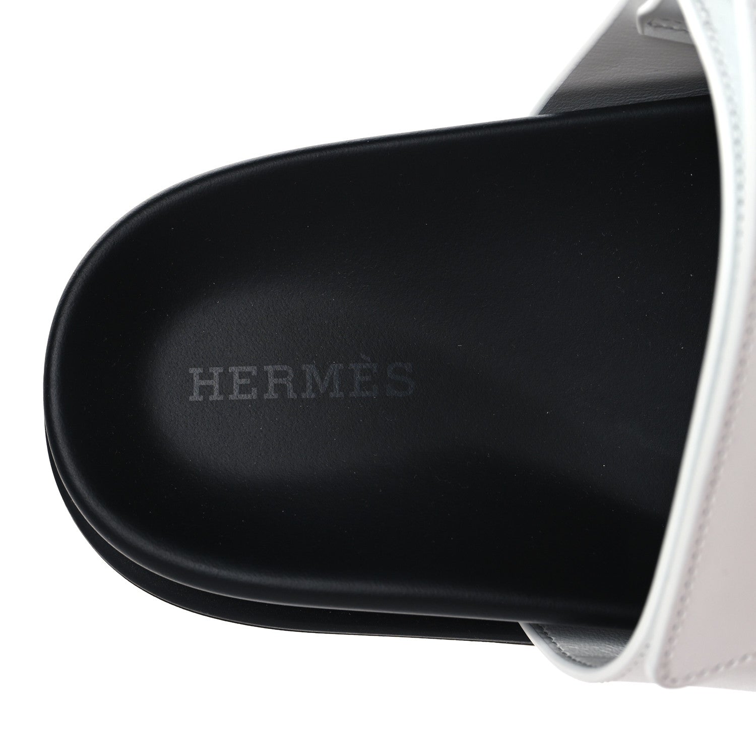 Hermes Calfskin Womens Chypre Sandals 37 White 9 of 10