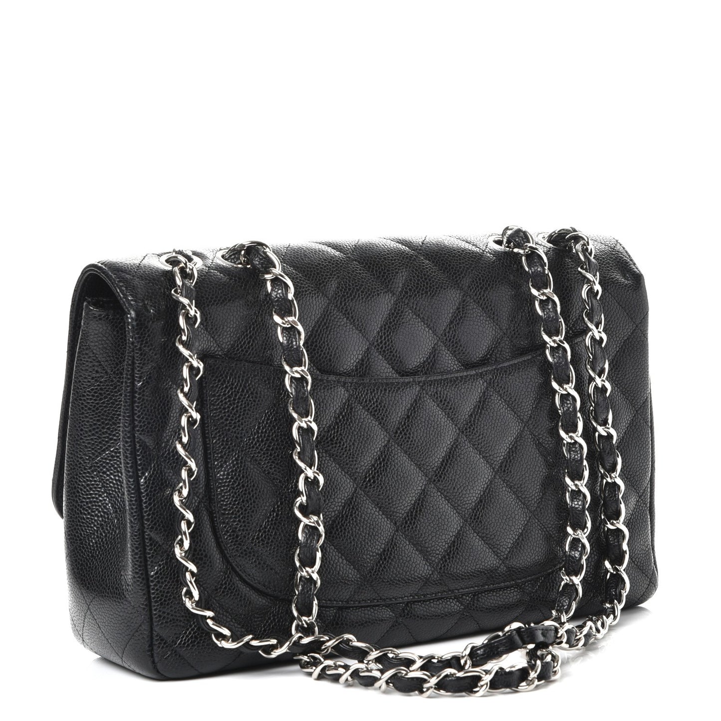 Caviar Quilted Jumbo Single Flap Black