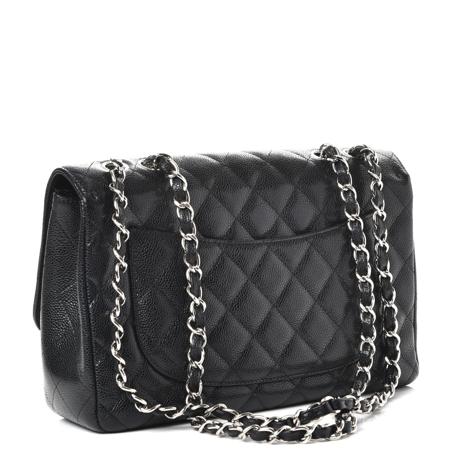 Chanel Caviar Quilted Jumbo Single Flap Black 4 of 8
