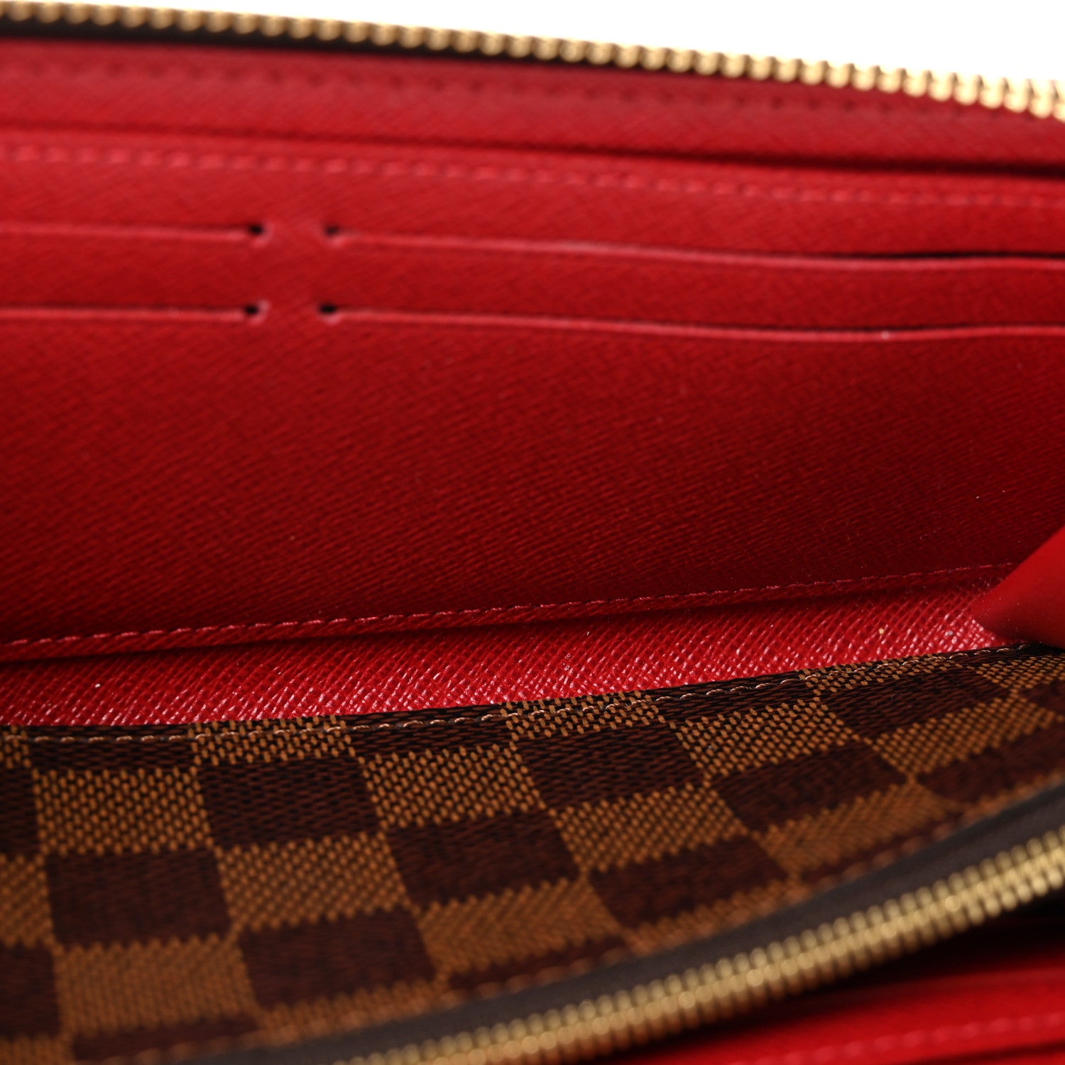 Louis Vuitton Damier Ebene Clemence Wallet Cherry 5 of 6