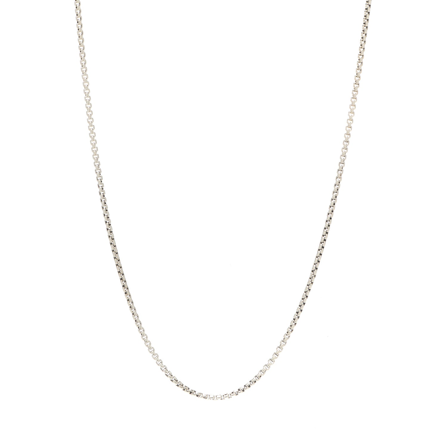 Sterling Silver 1.7mm Baby Box Chain Necklace 18"