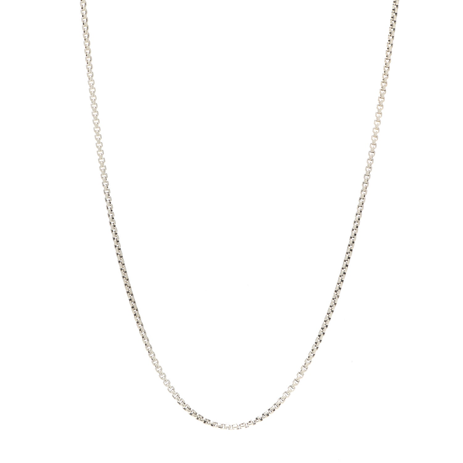 David Yurman Sterling Silver 1.7mm Baby Box Chain Necklace 18" 1 of 4