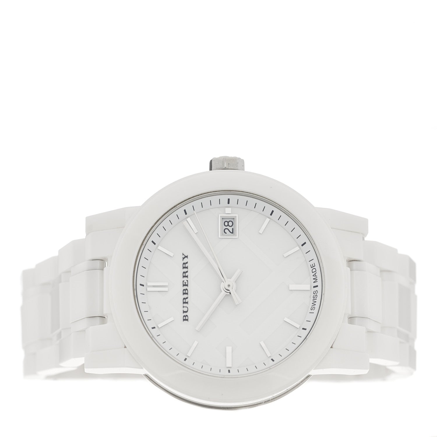 Burberry Stainless Steel Ceramic 34mm Quartz Watch White BU9180 2 of 4