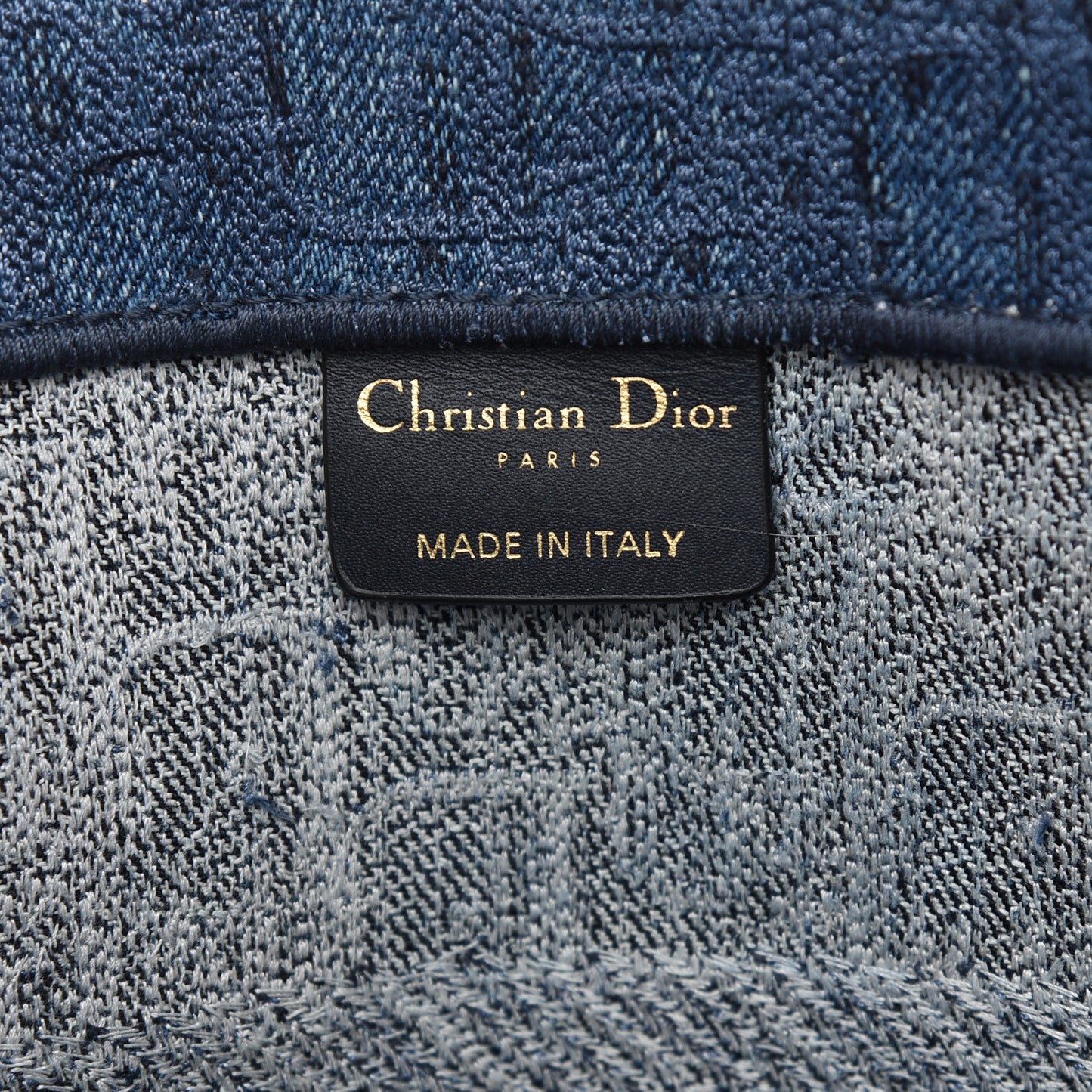Oblique Denim Medium Book Tote Blue