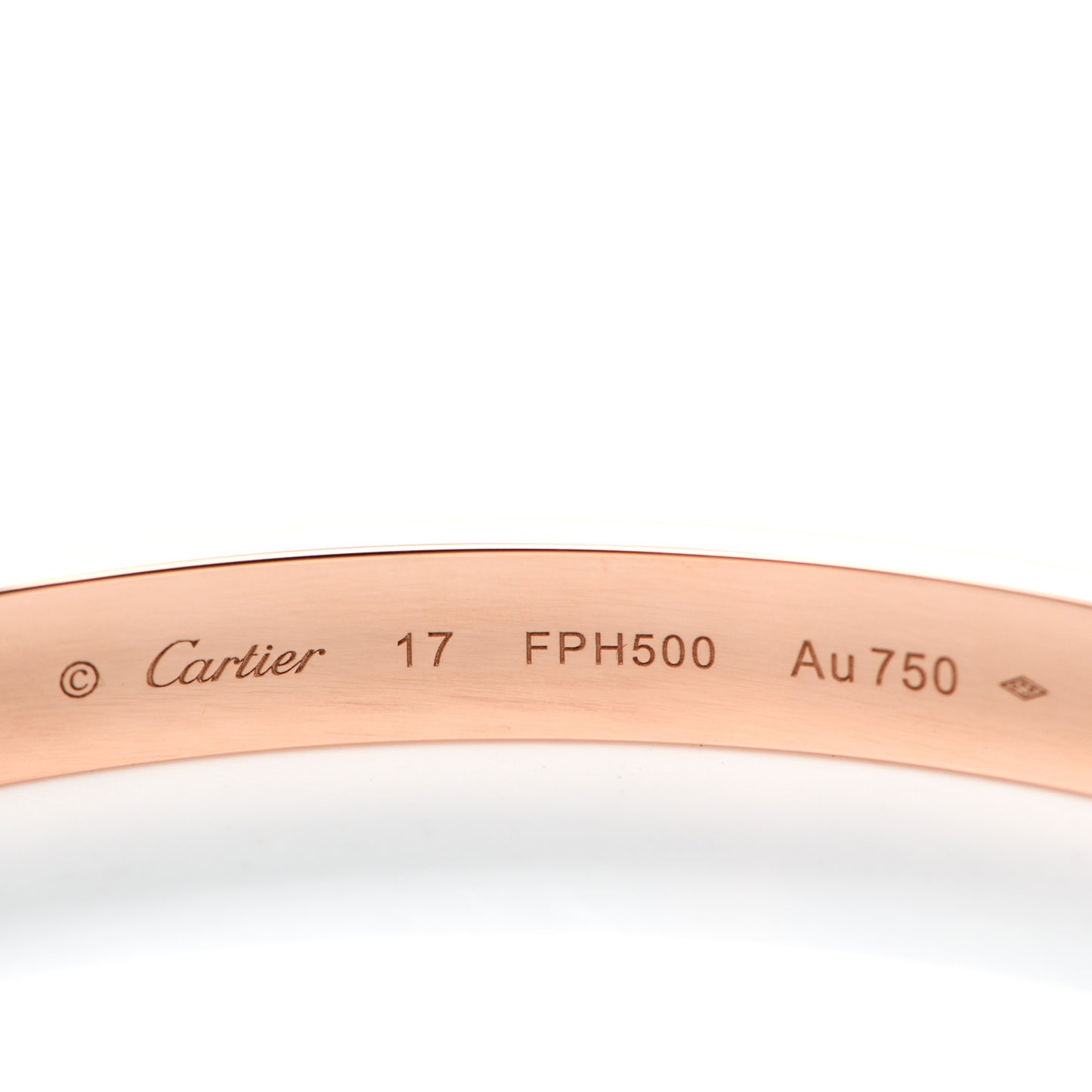 18K Pink Gold LOVE Bracelet 17