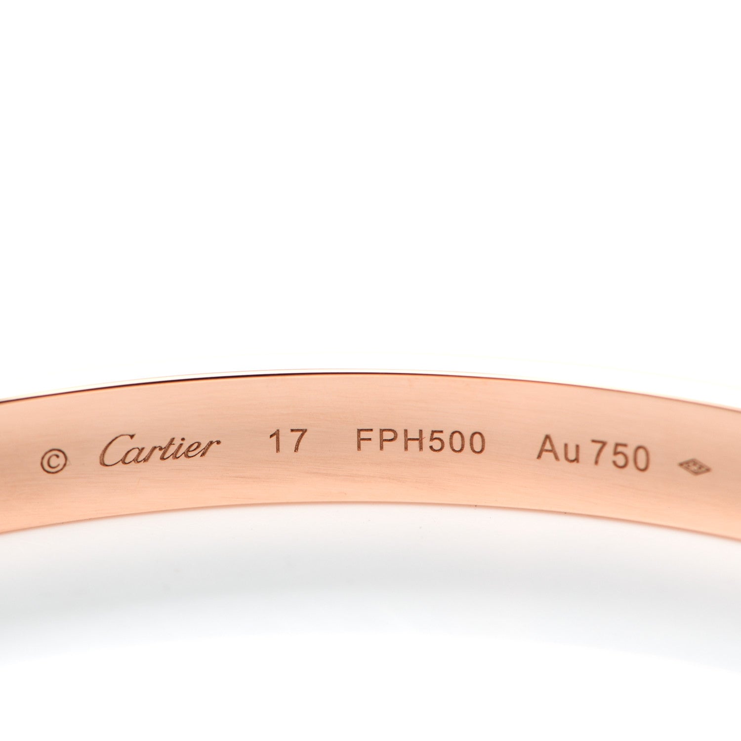 Cartier 18K Pink Gold LOVE Bracelet 17 5 of 6
