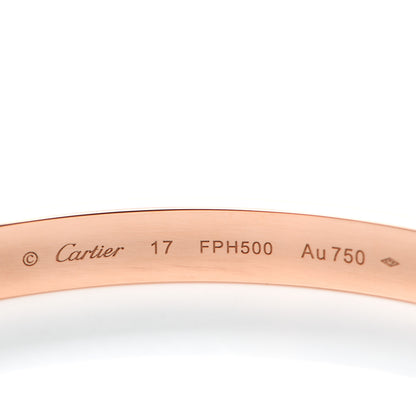 Cartier 18K Pink Gold LOVE Bracelet 17 5 of 6