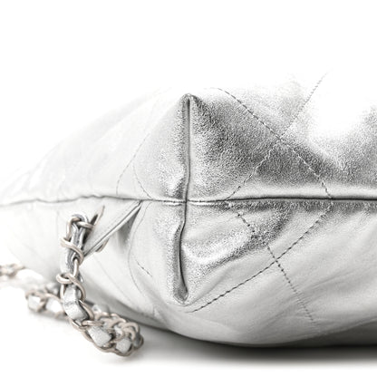 Chanel Metallic Calfskin Quilted Chanel 22 Backpack Silver 9 of 10