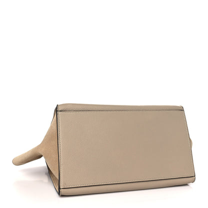 Celine Drummed Calfskin Suede Medium Trapeze Taupe 3 of 10