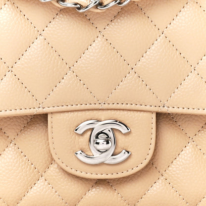 Chanel Caviar Quilted Medium Double Flap Light Beige 9 of 12