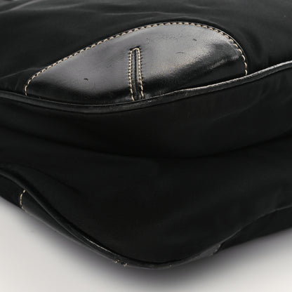 Prada Tessuto Nylon Calfskin Flat Messenger Bag Black 8 of 9