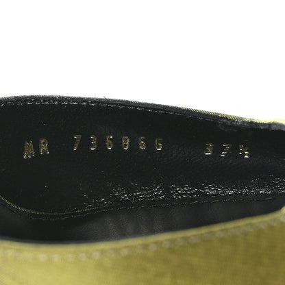 Saint Laurent Crepe De Chine Blade 105 Slingback Pumps 37.5 Lime 15 of 18