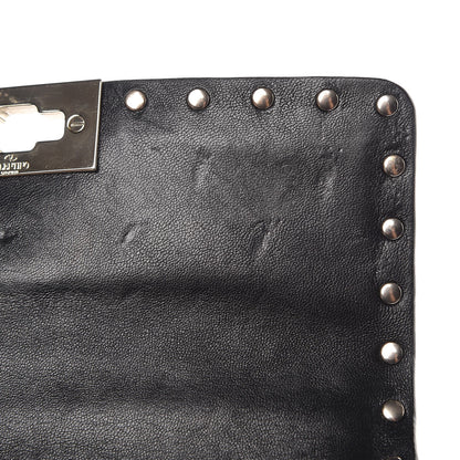 Valentino Garavani Metallic Wrinkled Lambskin Small Rockstud Spike Shoulder Bag Peacock 7 of 7
