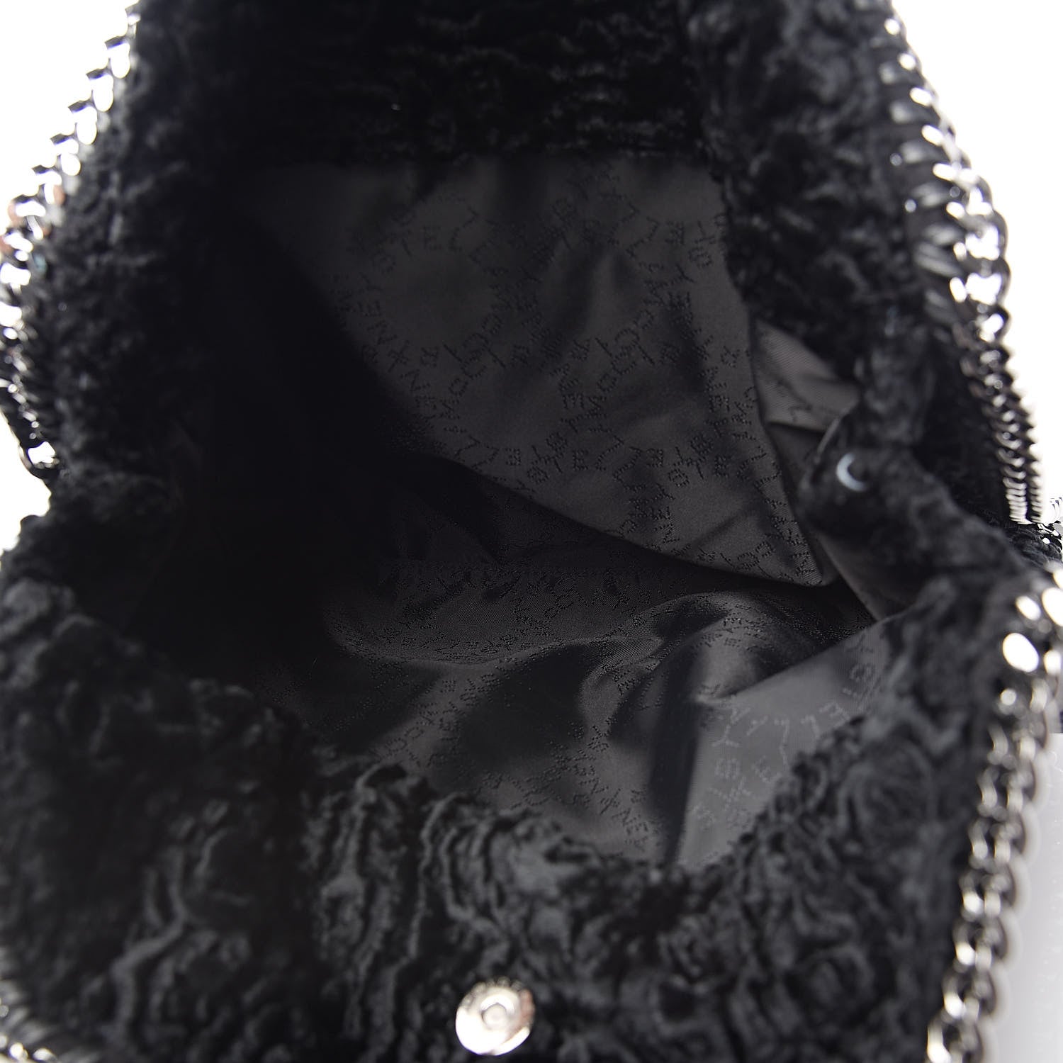 Stella McCartney Crushed Velvet Small Falabella Tote Black 5 of 11