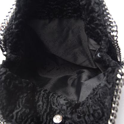Stella McCartney Crushed Velvet Small Falabella Tote Black 5 of 11