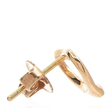 Tiffany 18K Yellow Gold 11mm Elsa Peretti Open Heart Earrings 6 of 10