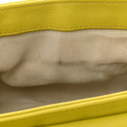 Chanel Washed Lambskin Quilted Mini Chain Around Flap Yellow 15 of 15