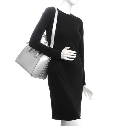 Givenchy Metallic Sugar Goatskin Small Antigona Silver 2 of 8