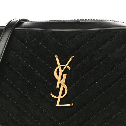 Saint Laurent Suede Calfskin Monogram Lou Camera Bag Black 8 of 12