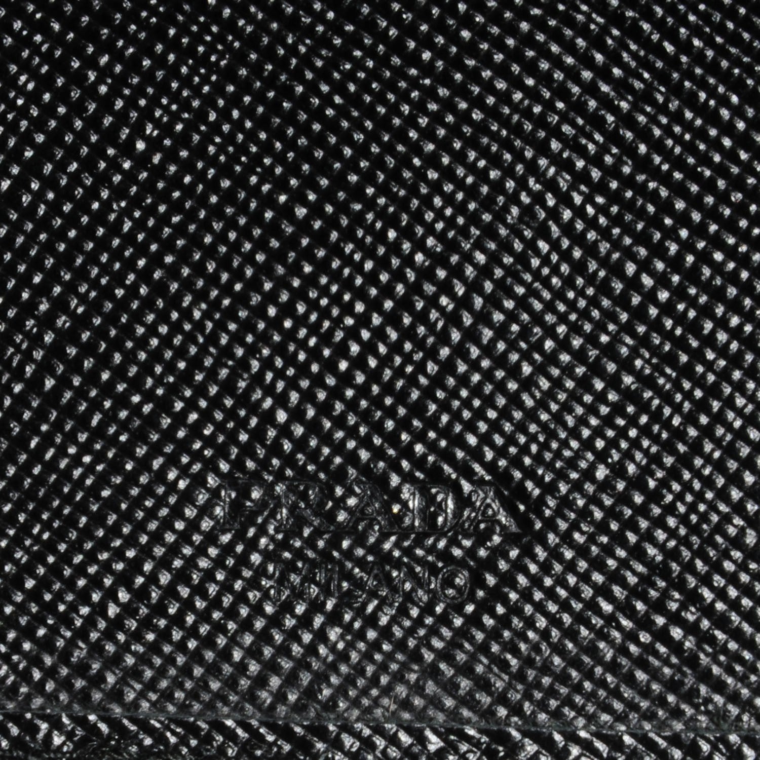 Prada Saffiano Metal Continental Flap Wallet Nero Black 6 of 8