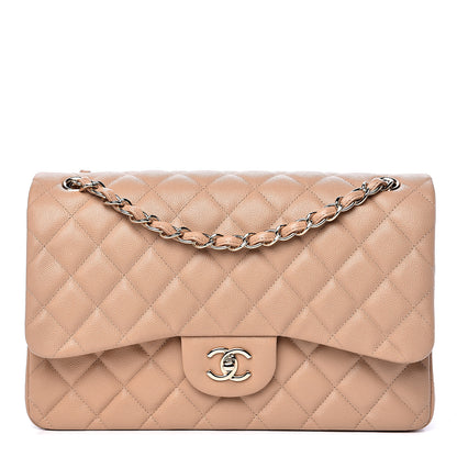 Chanel Caviar Quilted Jumbo Double Flap Beige Clair 1 of 13