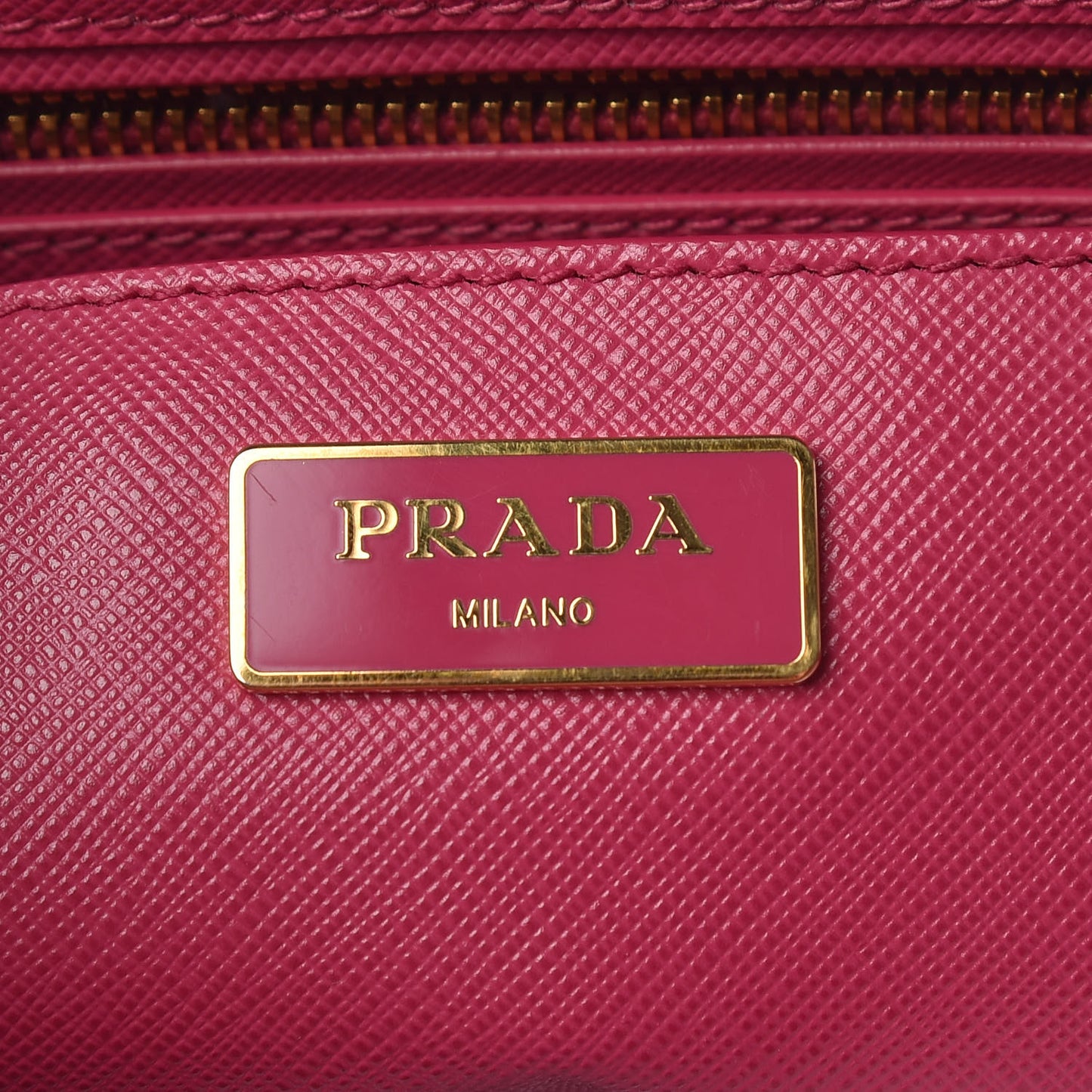 Saffiano Medium Galleria Double Zip Tote Fuxia