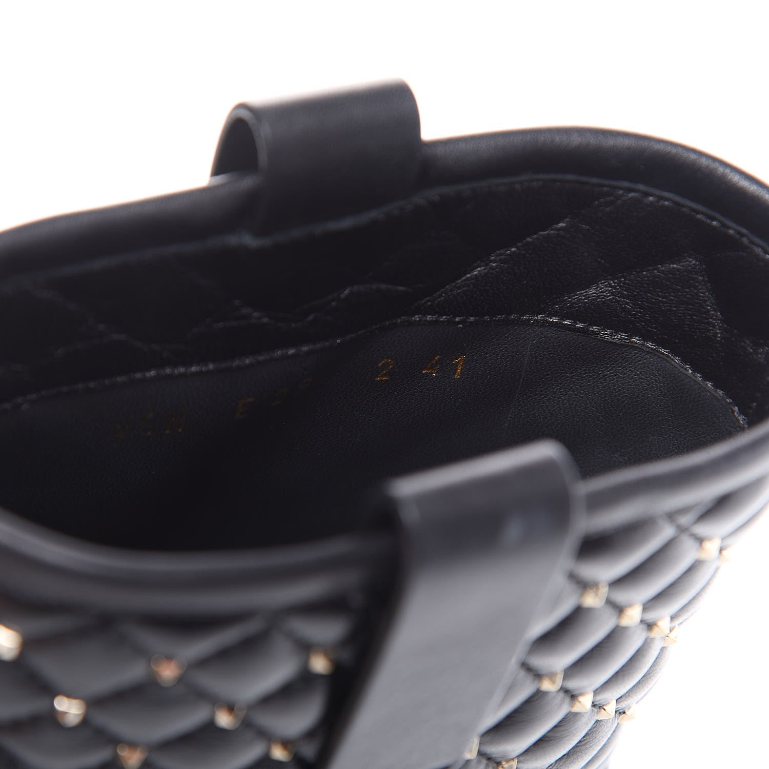 Valentino Garavani Calfskin Nappa Rockstud Spike 20mm Biker Boots 41 Black 7 of 10