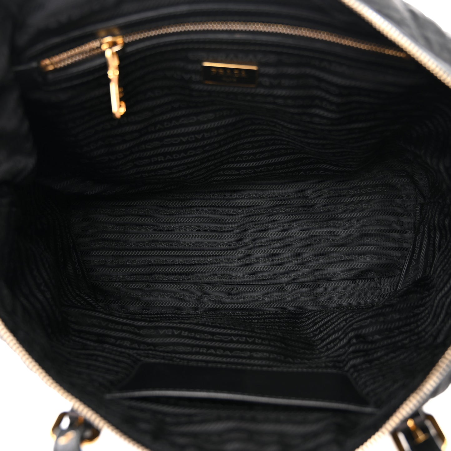 Nylon Tessuto Quilted Shoulder Bag Black