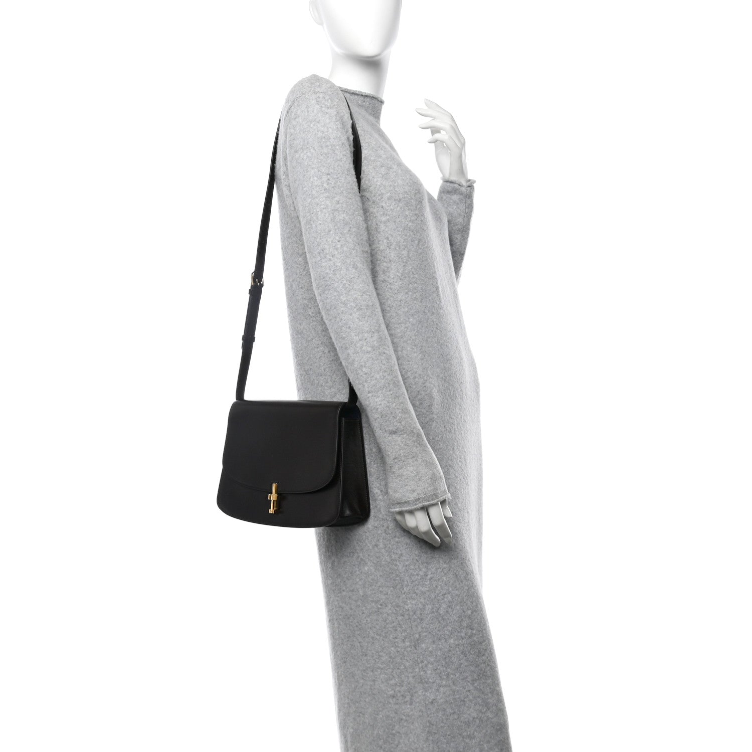 The Row Sleek Calfskin The Sofia 10 Crossbody Stone 2 of 10