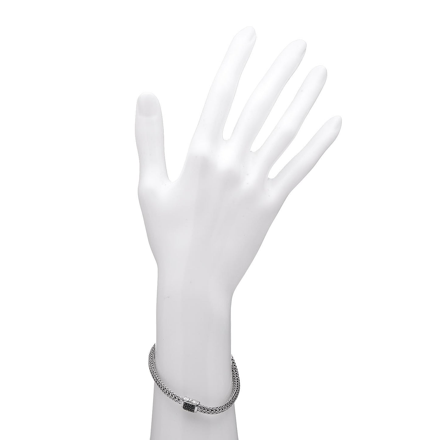 Sterling Silver Black Sapphire 5mm Classic Chain Bracelet