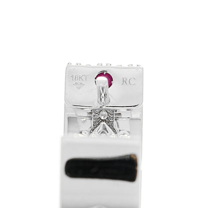 Roberto Coin 18K White Gold Love in Verona Huggie Hoop Earrings 4 of 4